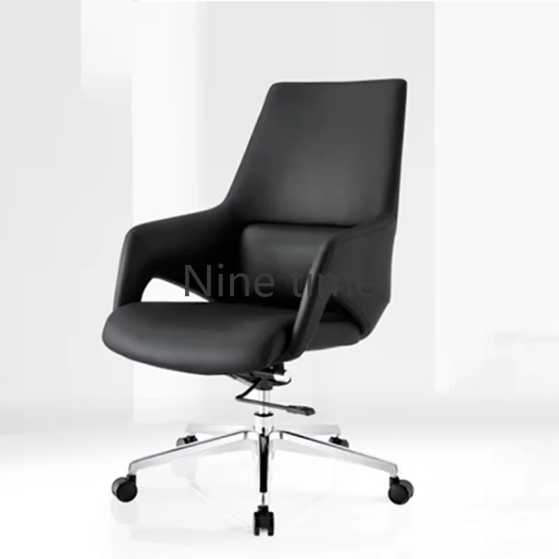 Vintage Black Office Chairs Swivel Leather Protector Comfort Office Chair Stretch Full Body Design Cadeira Gamer Home Furniture