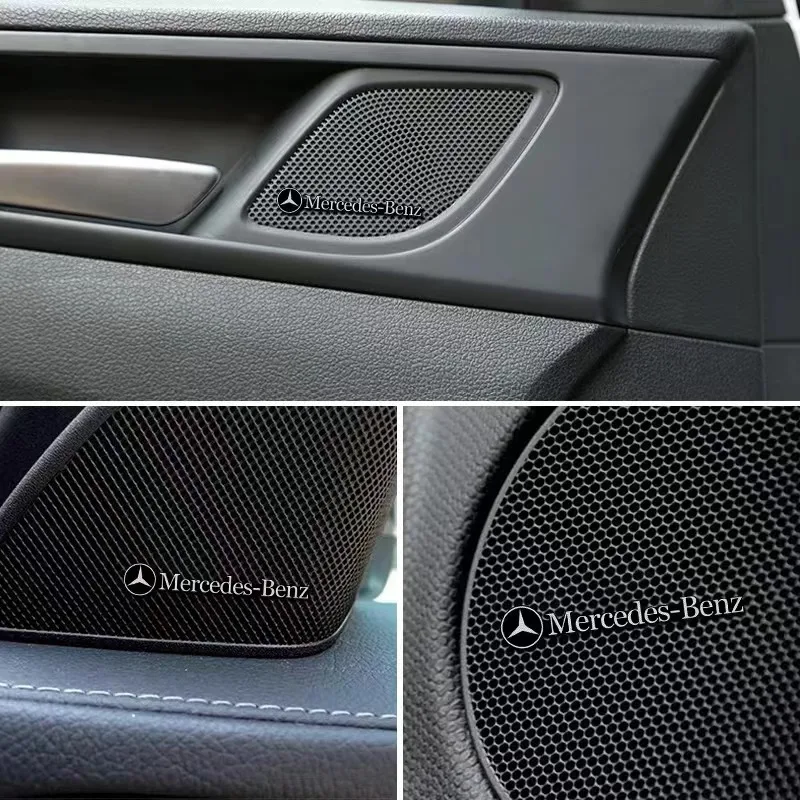 3D Car Audio Stereo Speaker Badge Sticker Decal Accessories For Mercedes Benz AMG GLA W176 CLK W209 W202 W220 W204 W203 W210 GLC