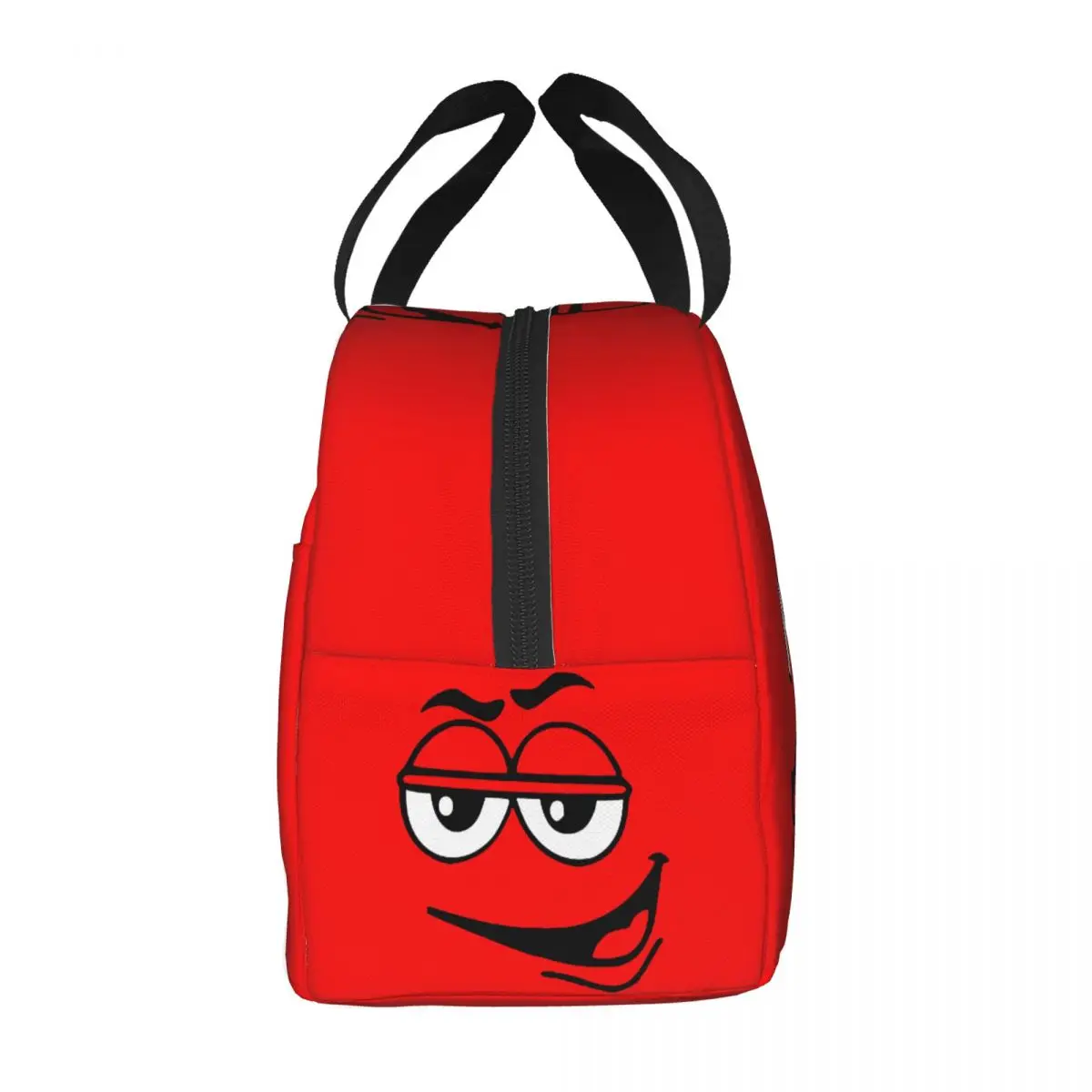 Cartoon Chocolate Red Candy Face Insulated Lunch Box Reusable Thermal Cooler Lunch Bag Work Food Picnic Container Tote Bags