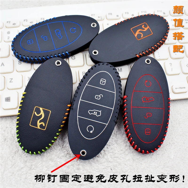 صندوق حقيبة مفاتيح جلدية شخصية وبسيطة لـ BYD U9 U7 U8 2025 حافظة مفاتيح واقية للتحكم عن بعد للذكور والإناث