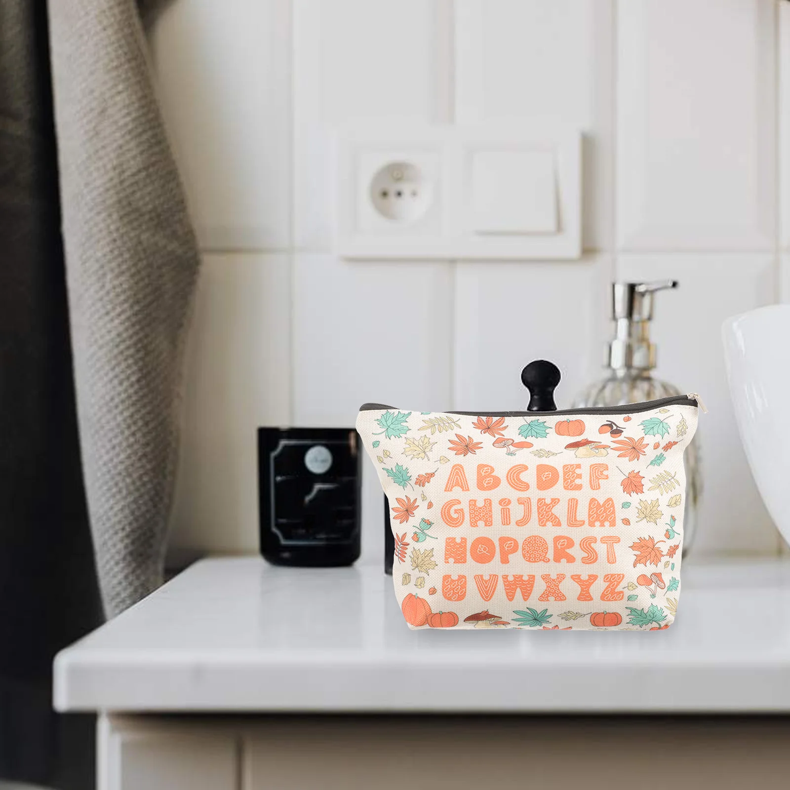 

Waterproof Zipper Makeup Cotton Linen Pouch ganizer Travel Toiletry Makeup ganizer Bag Storage Bags For Women Gifts