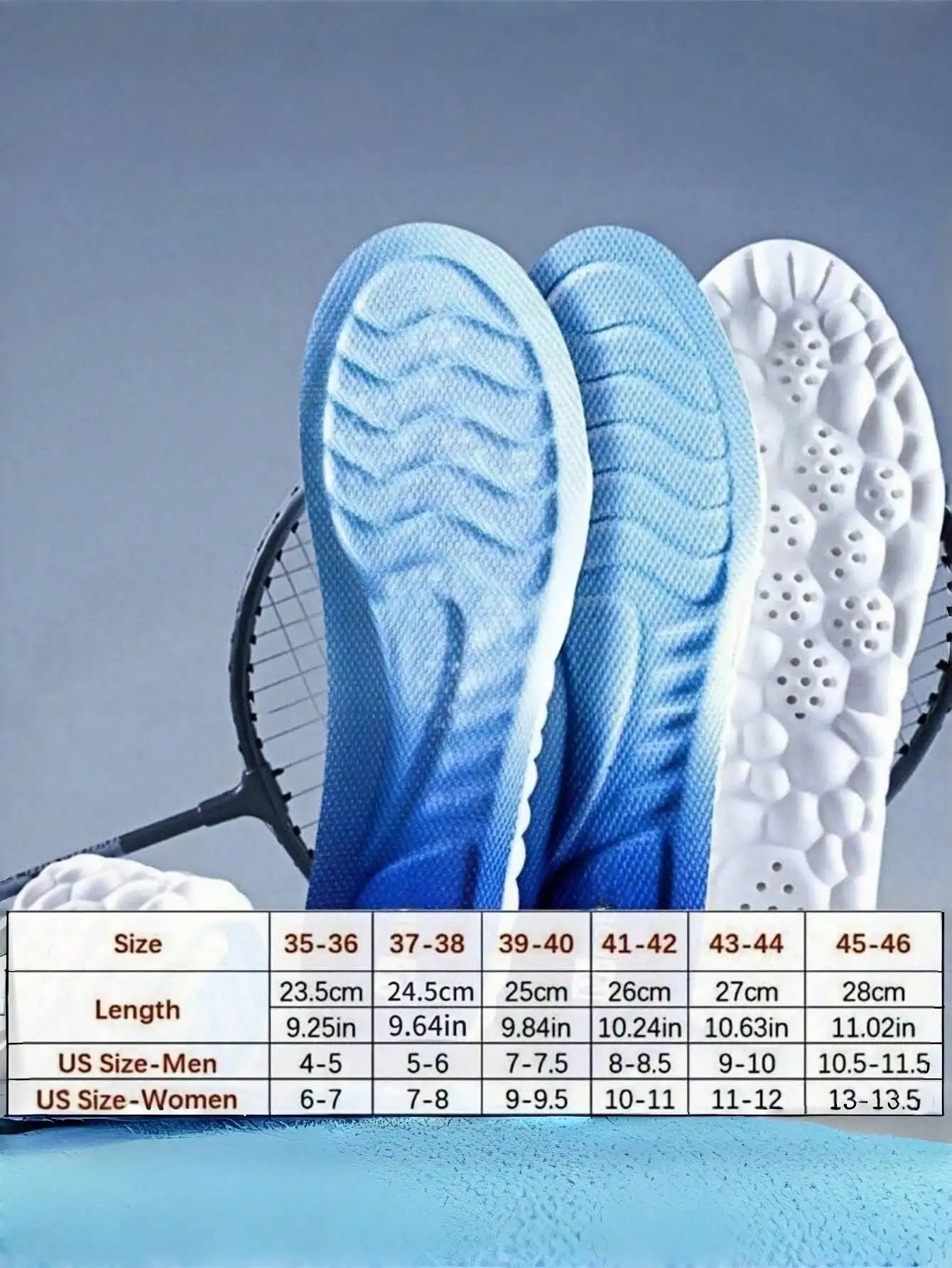 

Динамические стельки 4D с поддержкой свода стопы, с эффектом памяти и гелевым амортизатором