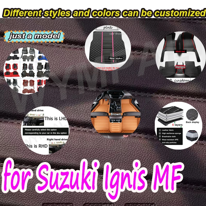 

Роскошные автомобильные коврики для Suzuki Ignis MF 2016 2017 2018 2019, кожаный напольный коврик
