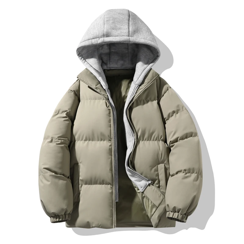 

Couples Sle Fake Two-Piece Cotton Jaet Men's Women's Detachable Warmth Trendy Autumn Winter Polyester Fiber 00%