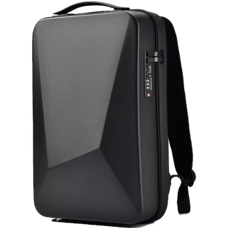 ABS+PC Hard-shell Men\'s Shoulder Bag Business Travel Electric Backpack Flat for a Business Trip With Password  Lock