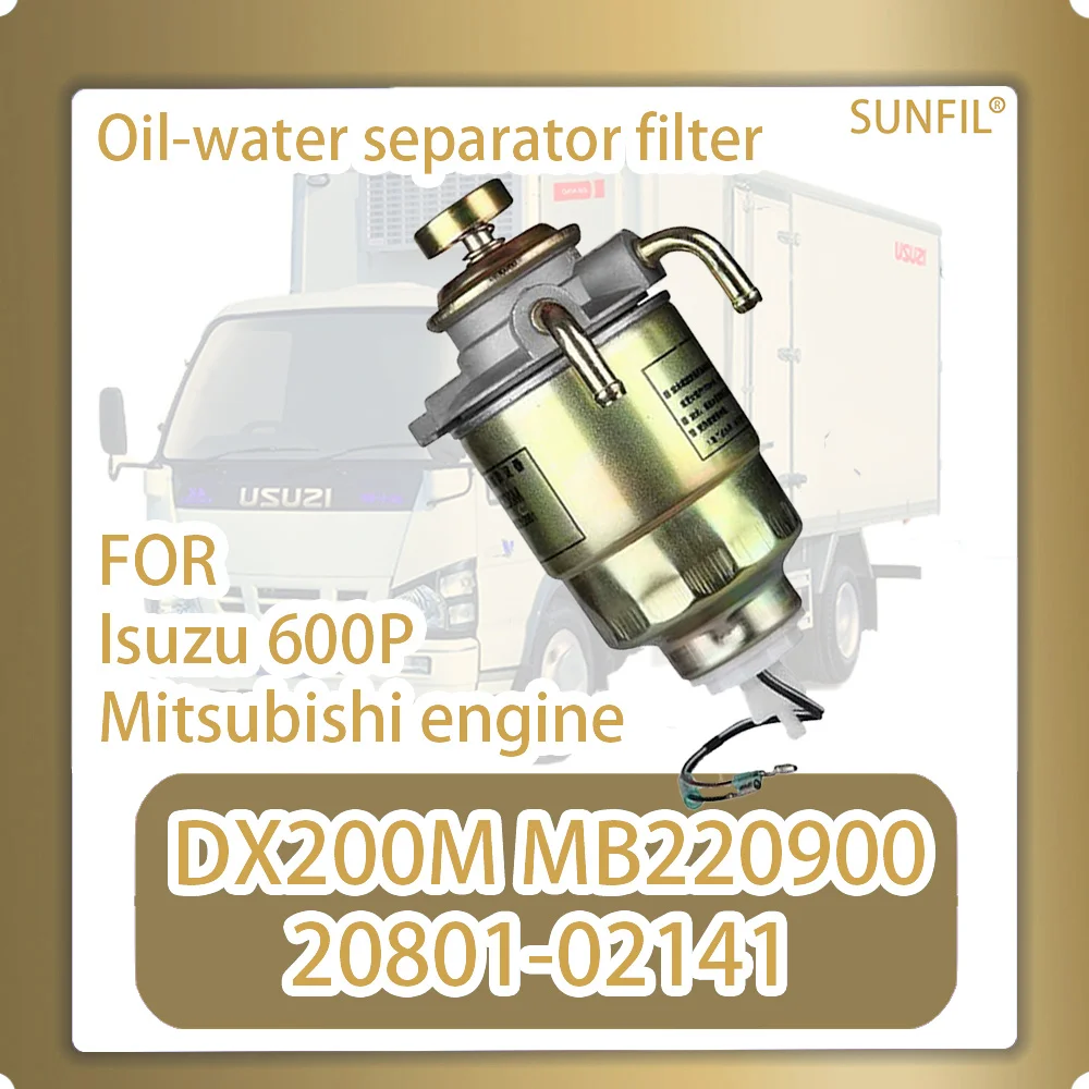 Oil-water separator filter  DX200M  MB220900  20801-02141 For Isuzu 600P Mitsubishi engine