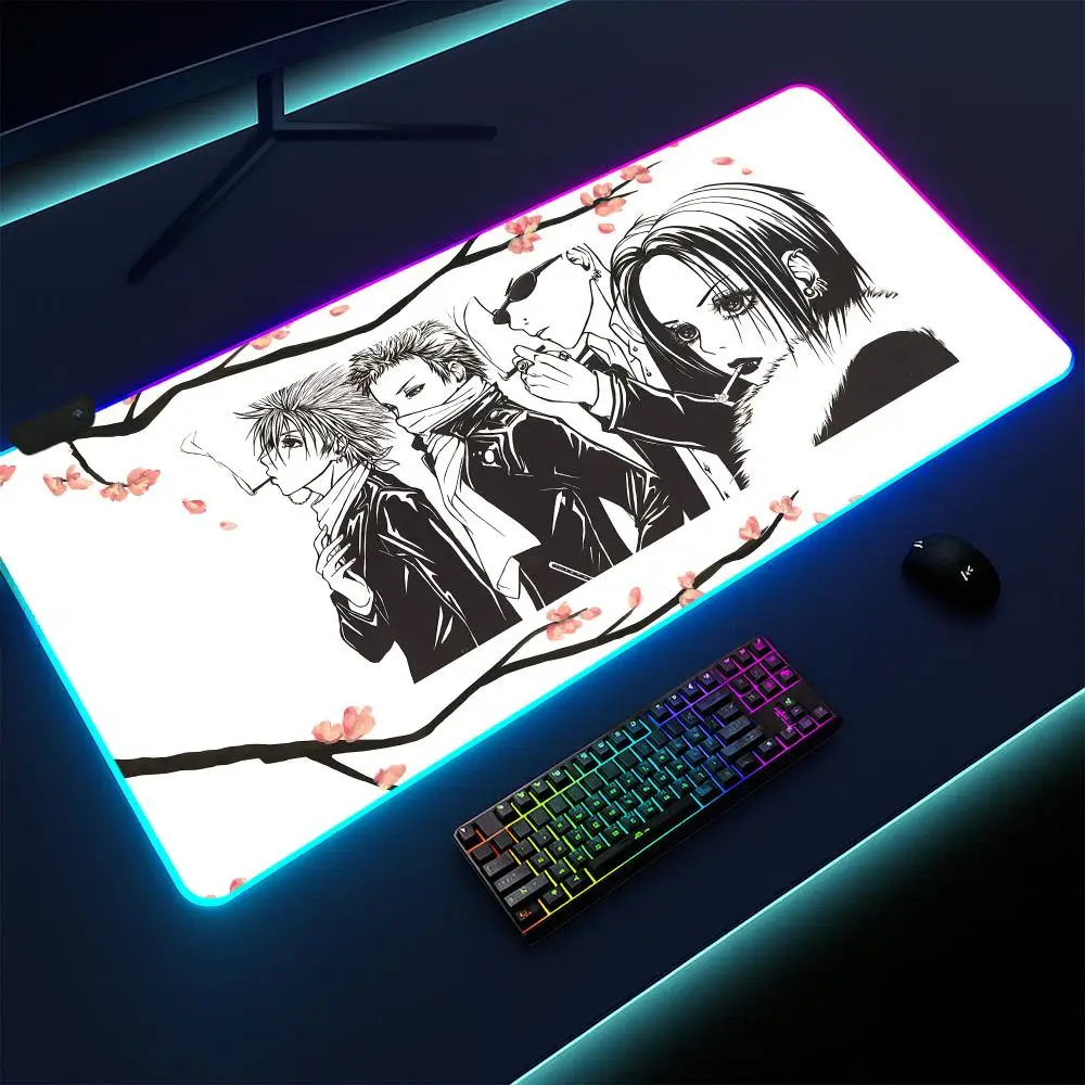 

Коврик для мыши Super NANA, игровой коврик, с подсветкой светодиодами, нескользящая основа, водонепроницаемый, большой настольный коврик, мягкая поверхность