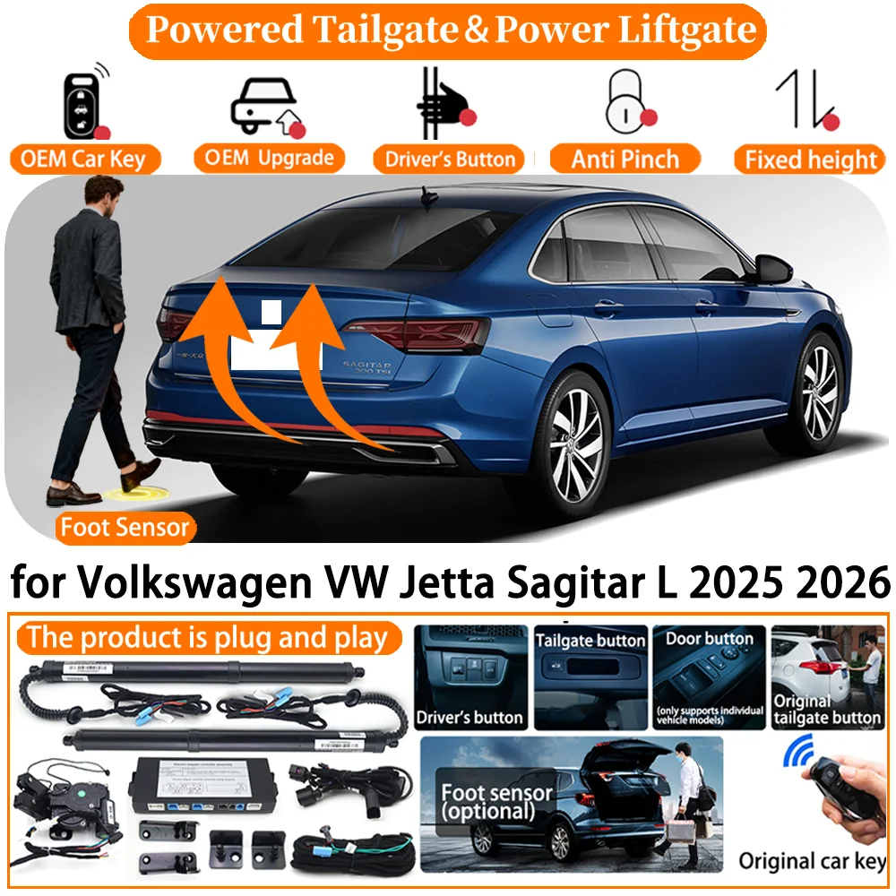 

Car Smart Powered Tailgate system for Volkswagen VW Jetta Sagitar L 2025 2026 Auto Electric Power Tailgate Tail Gate Lift kit