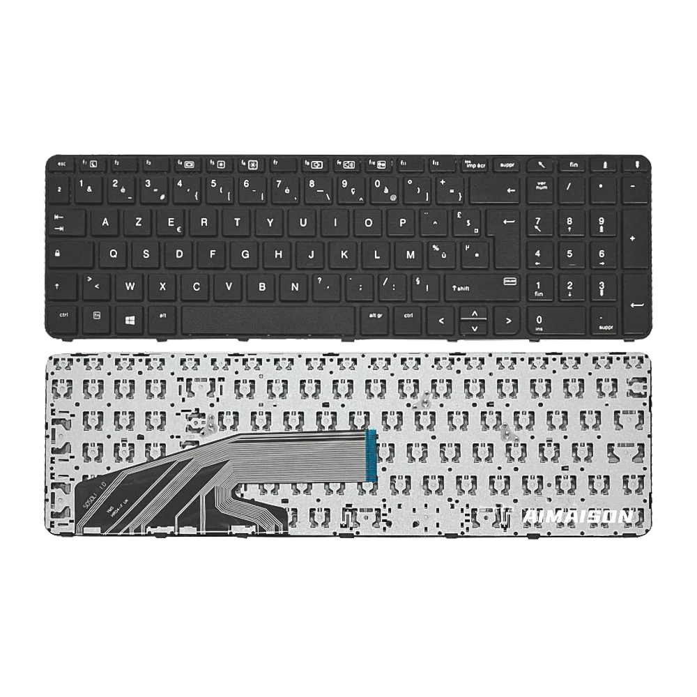 Clavier Azerty Français Compatible avec HP ProBook 650 G2 650 G3 655 G2 655 G3 Sans Rétroéclairage