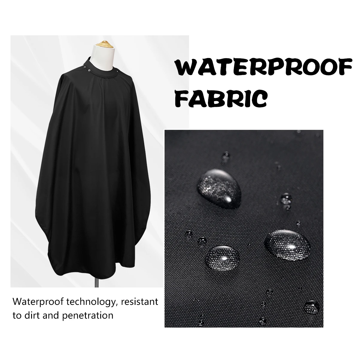 Salon Hairdressing Silicone Collar Buckle Barber Professional Apron Barber Capes Waterproof Barber Cloth Coat Barbershop Tools