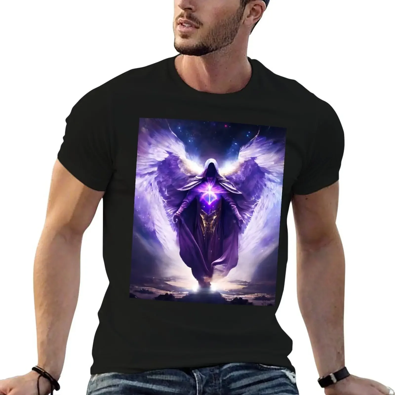 Métatron Archangel, colour and pattern, energetic, light, gold, energy, spiritual image, zen T-Shirt