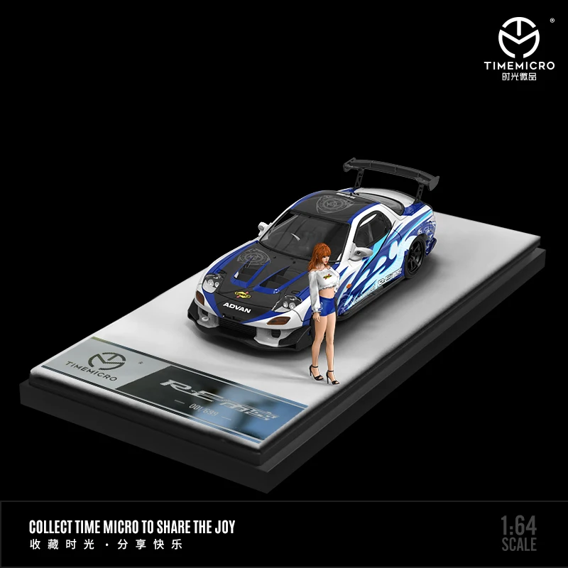 

TimeMicro 1:64 RX7 Veilside Blue Flame alloy car model