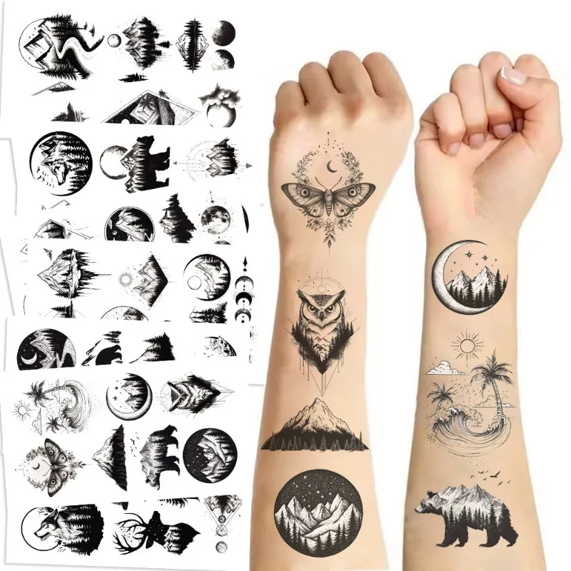 10PCS Evil Symbol Temporary Tattoo,Lasts To 15 Days New Technology Magic Waterproof Semi Permanent Sticker.