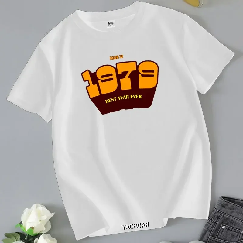 Vintage Made in 1979 Limited Edition T Shirt Classic Cassette Tape 1979 T-Shirt Hip Hop Born in 50 Harajuku Streetwear T Shirt