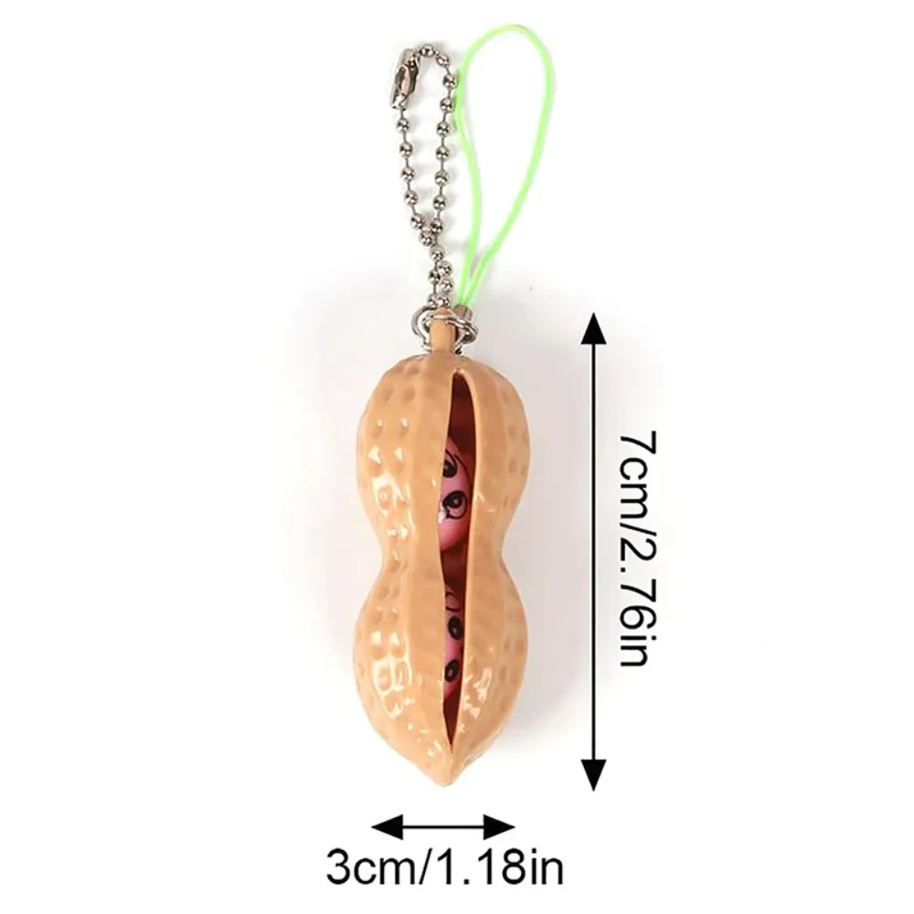 Durable Peanut Anti-stress Fidget Toy Anti-stress Gifts Peanut Key Chain Squeeze Peanut