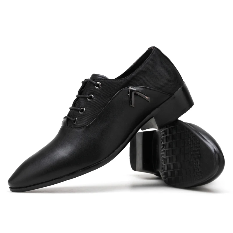 Men\'s Spring and Autumn Season Comfortable and Breathable Fashion Business Casual Dress Leather Shoes