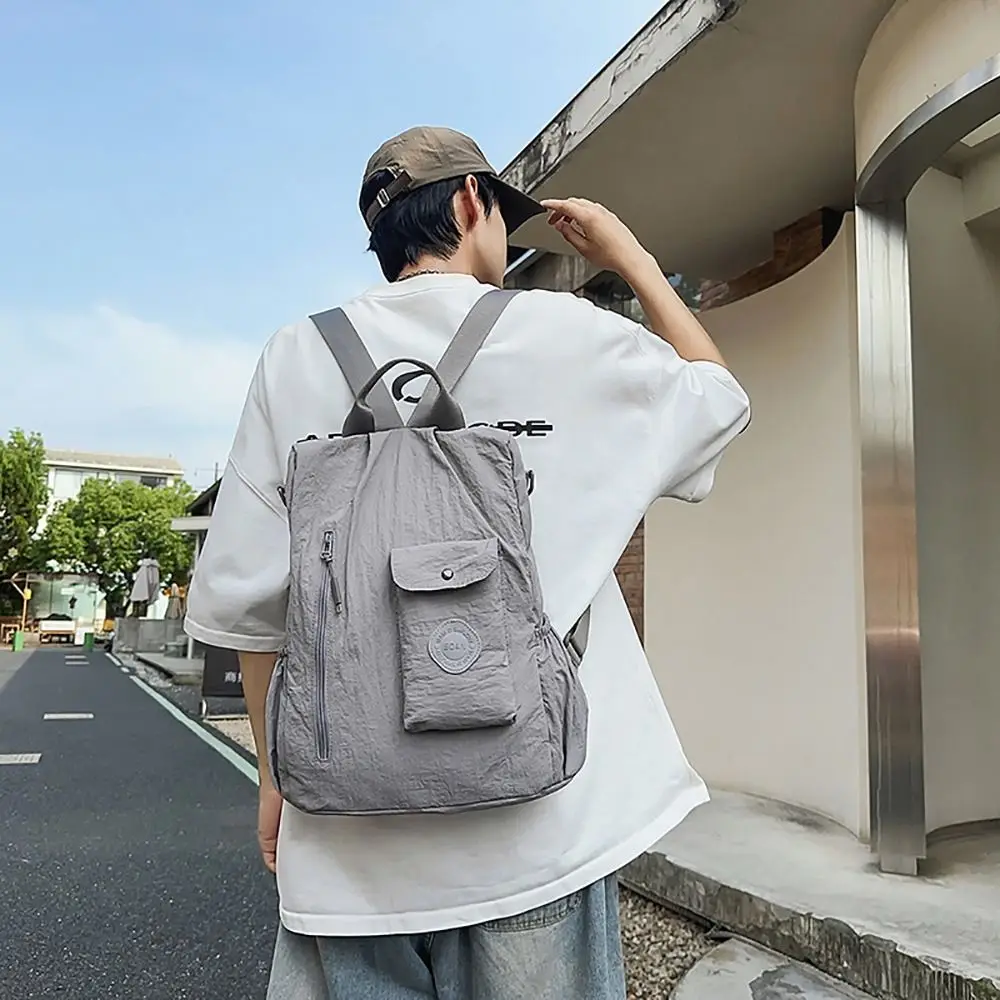 Versatile Multicolor Backpack Multi-functional Nylon Travel Backpack Multi-pocket Large Capacity Crossbody Bag Outdoor Use