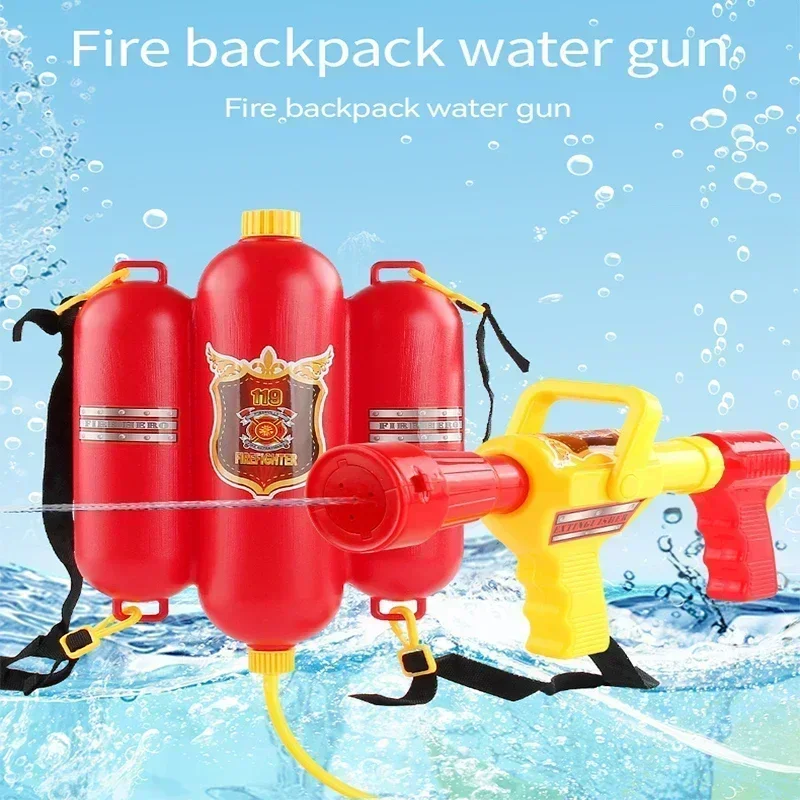 Halloween Firefighter Backpack Water Blaster for Kids Toys Tank with Hose Super Water Squirt Suitable for Outdoor Play Boys