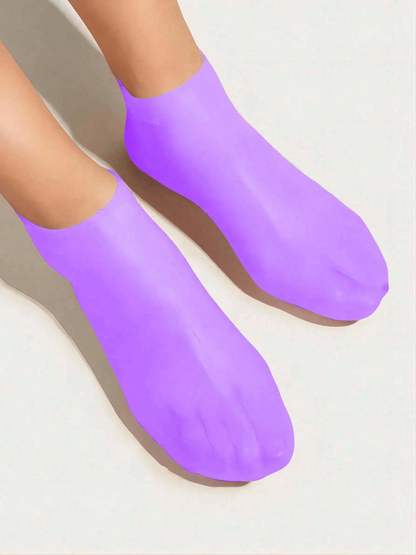 1 Pair Reusable Silicone Moisturizing Foot Mask Socks, Exfoliating Cracked Heel Repair Socks, Elastic Silicone Socks For Dry Skin, Odorless Soft Foot Peeling Socks, Essential Summer Foot Care, Unisex Foot Peel Socks view 5