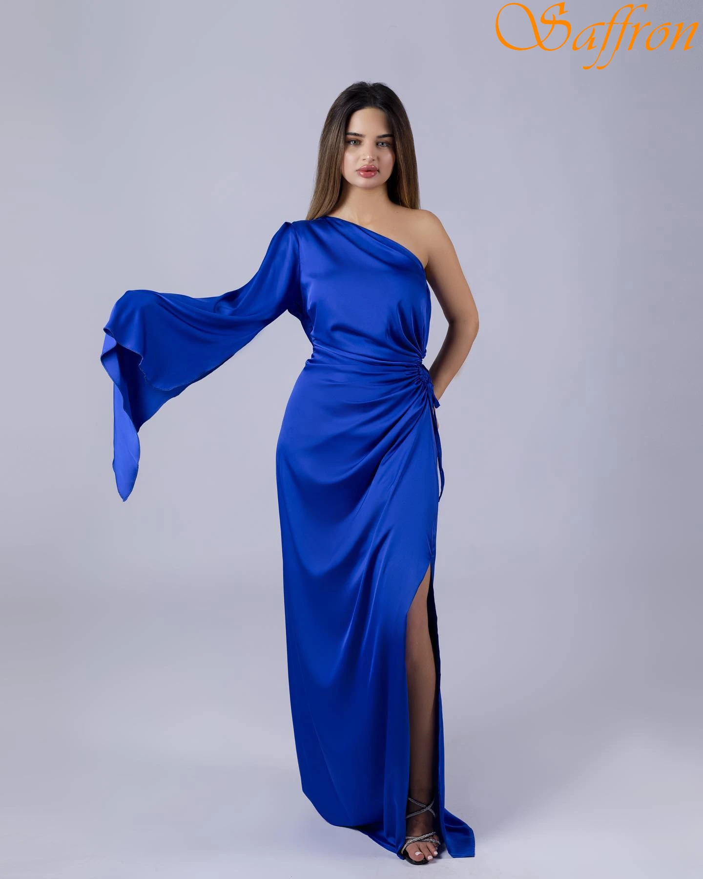 맞춤형 스트레이트 원숄더 우아한 정장 이브닝 드레스 패션 모던 파티 가운 고급스러운 프로모션 드레스