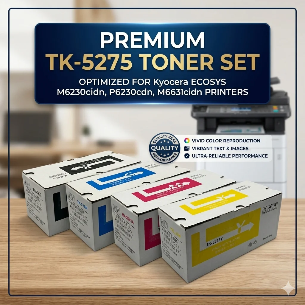 

Тонер-картридж CMYK TK5275 для принтеров Kyocera ECOSYS M6230cidn P6230cdn M6630cidn TK-5275