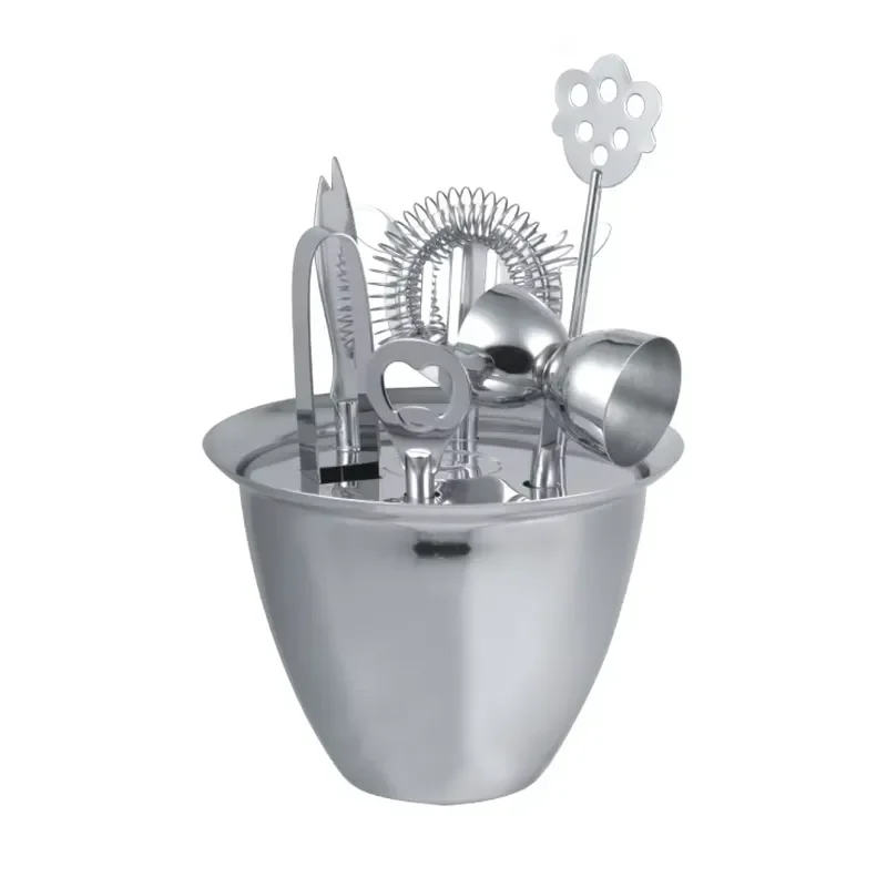 8 Piece Stainless Steel Wine Tool Set Luxury Bar Accessories Kit for Red White Wine Opening Pouring Serving Gift Box Home
