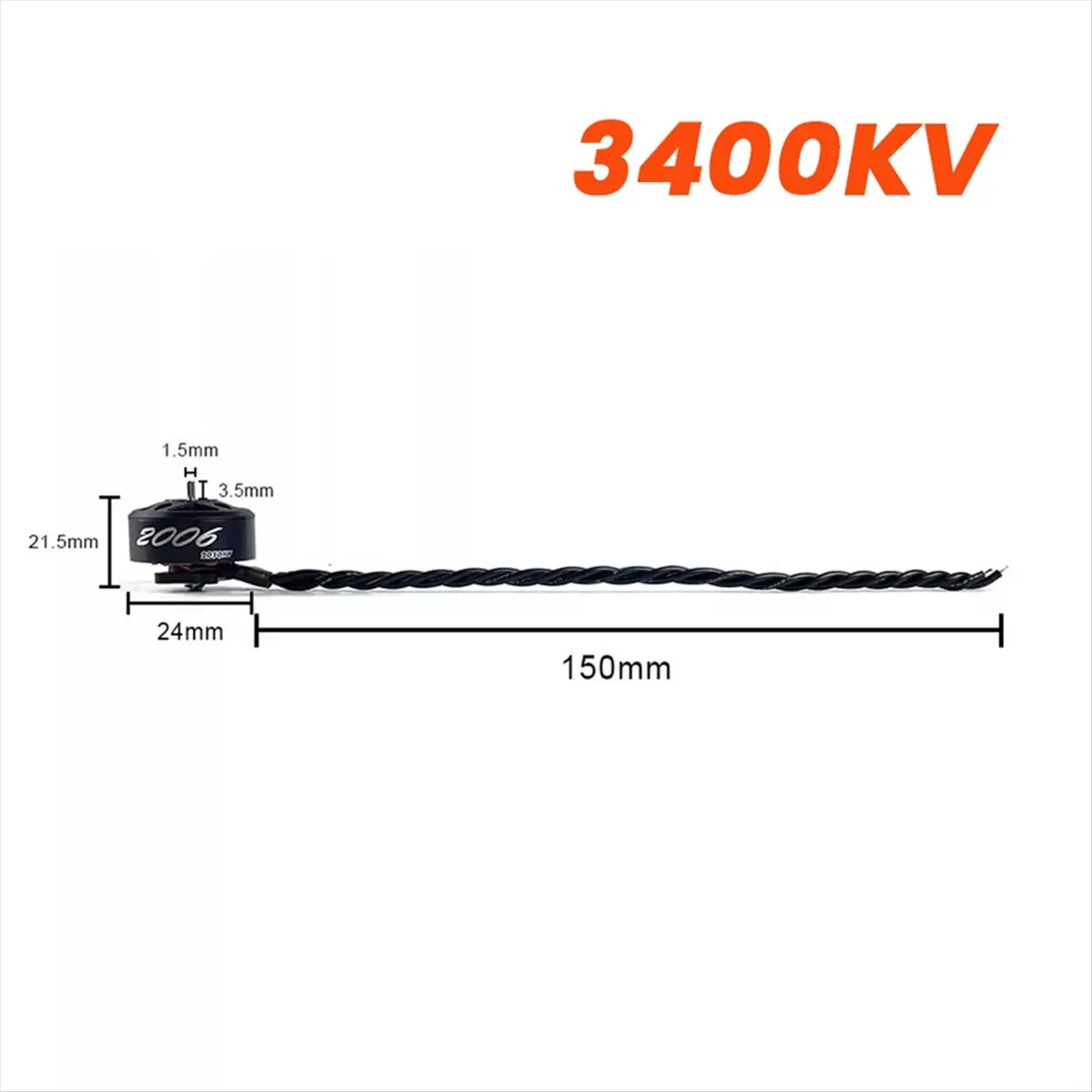 (A91P) Motoren für Darwin FPV 2006 3400KV für Modell-Drohnen für Traversing-Flugzeuge Oddball 35 Tragbarer Motor