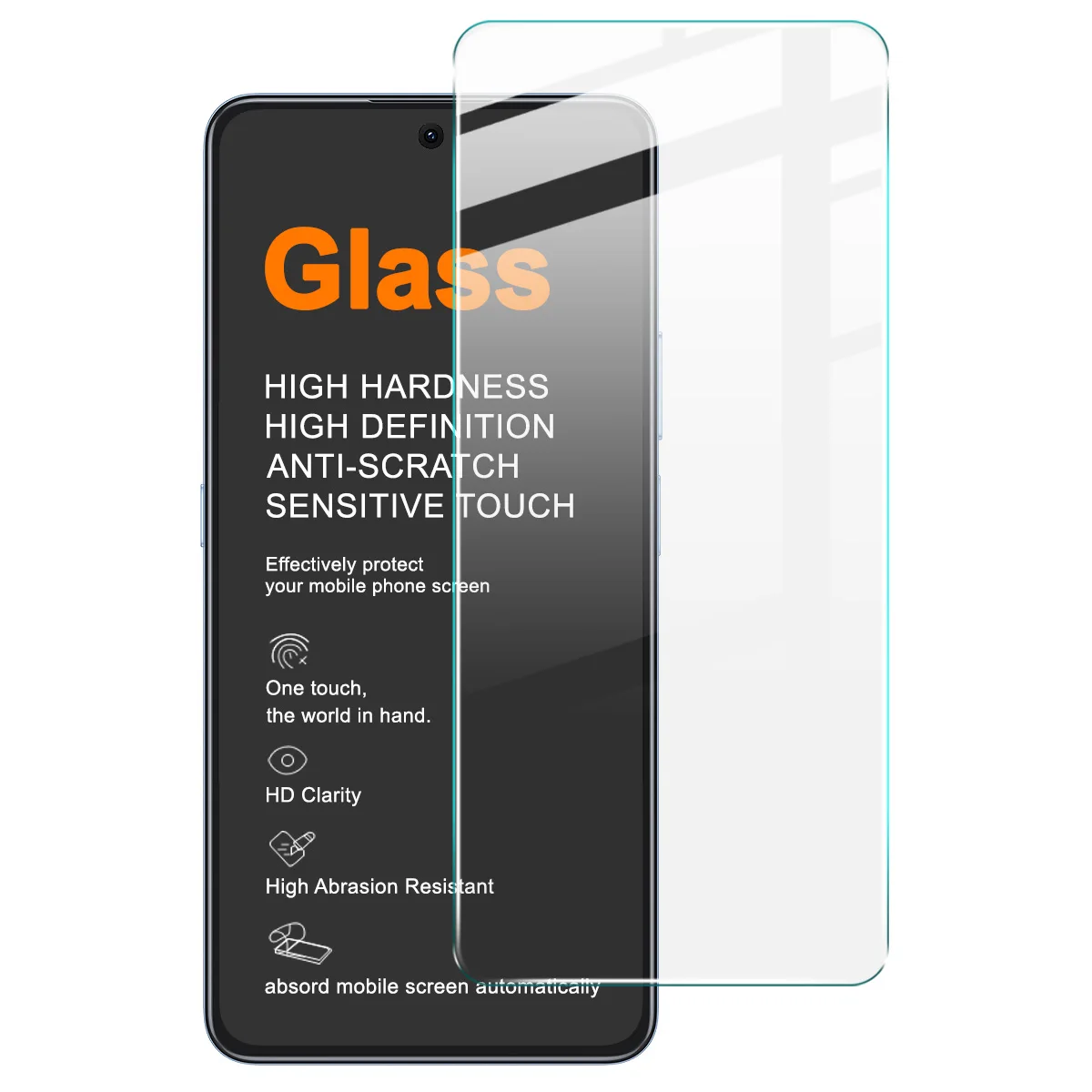 IMAK H Tempered Glass for Honor X8d 4G Screen Protector Film Support Fingerprint