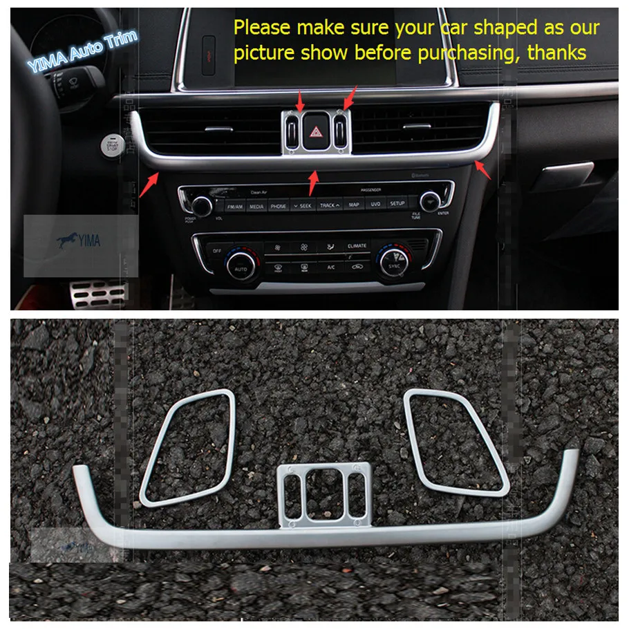 Lapetus Front & Central Control Air Conditioning AC Vent Outlet Cover Trim 3 Pcs Fit For KIA Optima K5 2016 Auto Styling