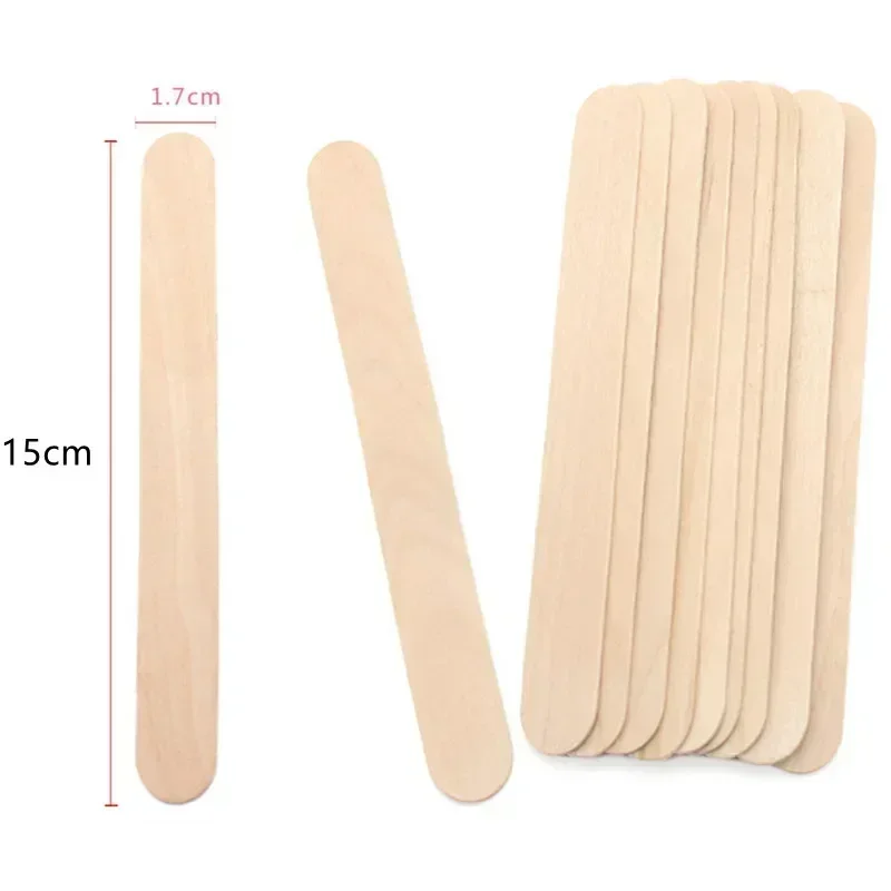 10pcs/set Woman Wooden Body Hair Removal Sticks Wax Waxing Disposable Sticks Beauty Toiletry Kits Wood Tongue Depressor Spatula