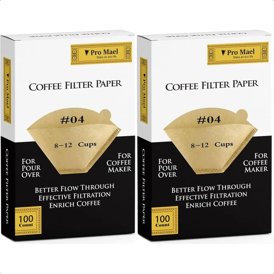 

Cone Coffee Filters 4 Number 4 Coffee Filter 812 Cup for Drip Coffee Maker Unbleached Natural 200 4
