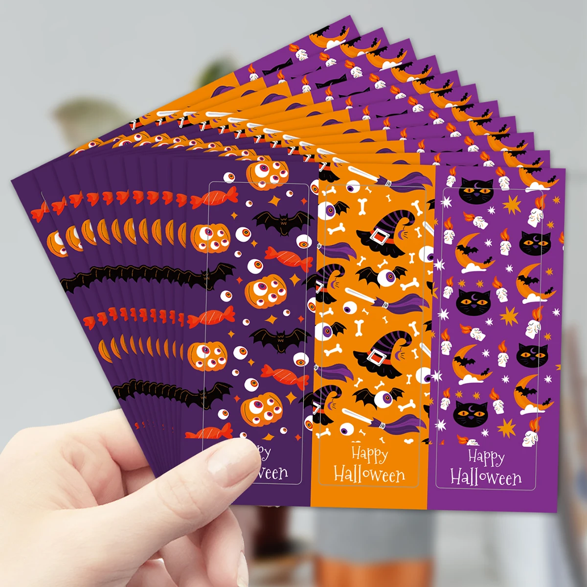 90 stücke Halloween Geschenk verpackung Versiegelung Aufkleber, Kürbis Geist Design Geschenk box Versiegelung Etiketten Aufkleber Halloween Süßigkeiten Party liefert – Detail 1