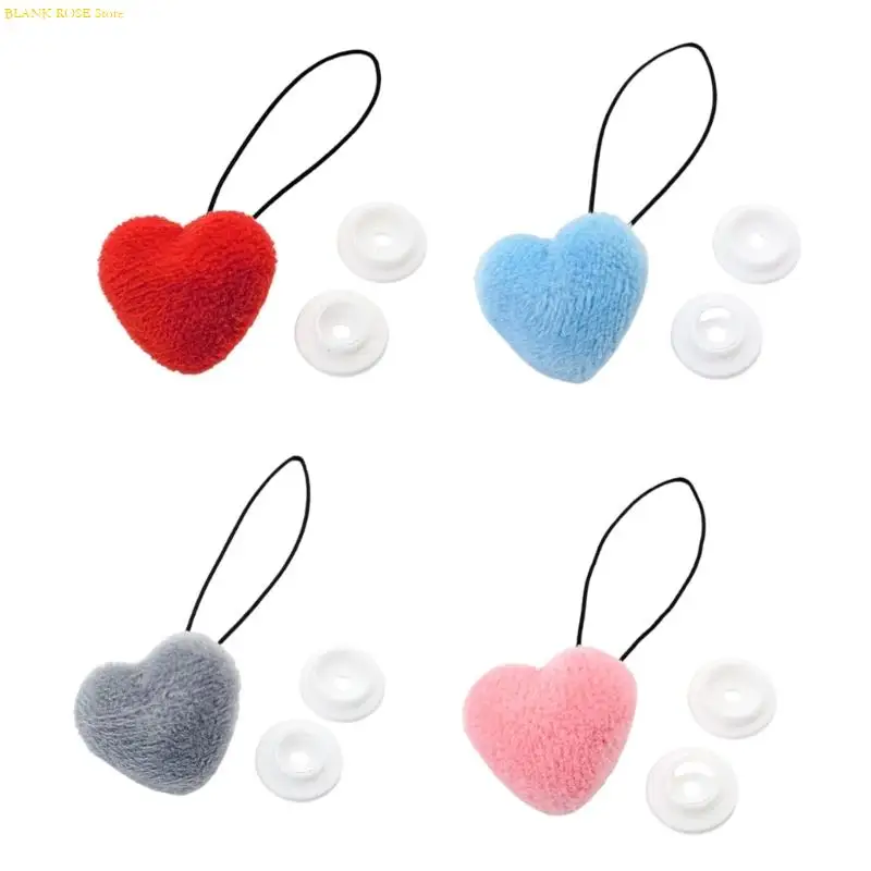 

K1AE 4pcs Invisible Duvet Clips Heart-Shaped Bed Sheet Clamps Multiple Color