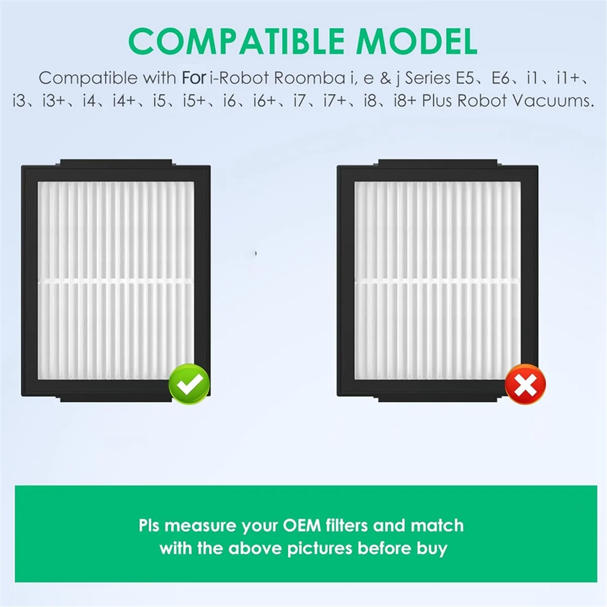 FZFZ 12개 헤파 필터 (E I & J 시리즈 E5 E6 I1 I1+ I3 I3+ I4 I4+ I5 I5+ I6 I6+ I7 I7+ I8 I8+ 진공청소기 부품용)