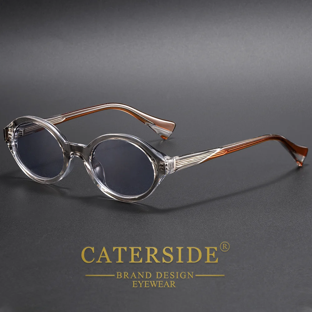 CATERSIDE Retro Damen-Sonnenbrille mit ovalen Gläsern und hochwertigen, dicken Rahmen, Herren-Brille für Outdoor-Fahrten, modische Street-Style-Brille, UV40 – Detail 2