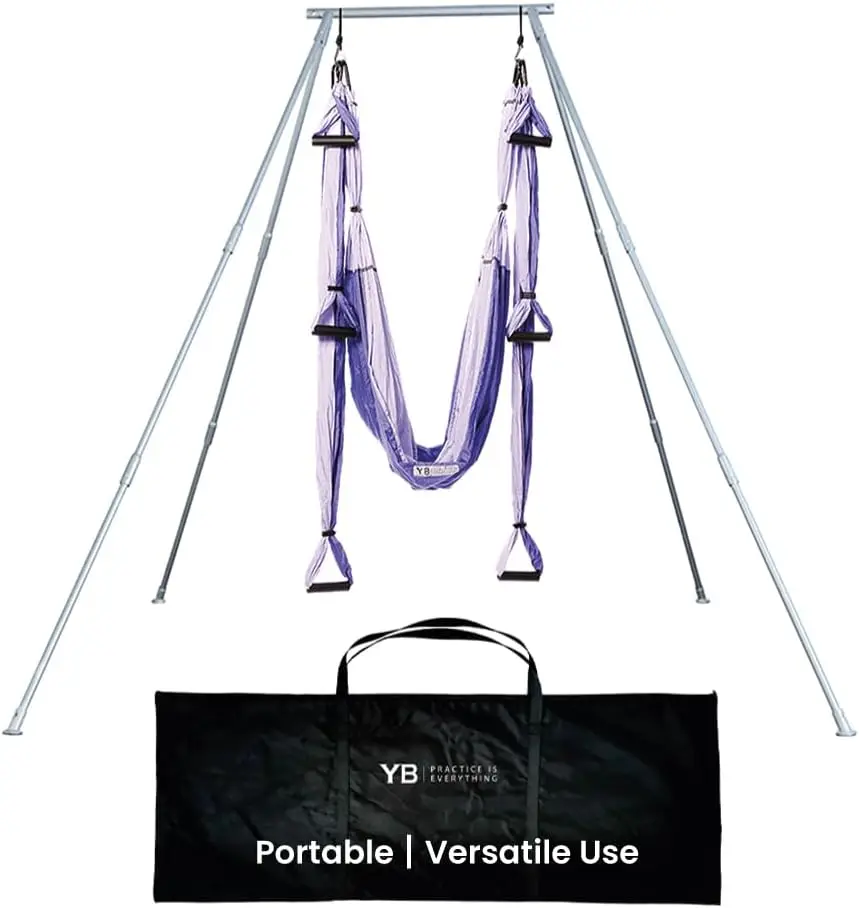 

Versatile Fitness Yoga Stand for Home & Outdoor | Easy 5-Min Setup | Supports Yoga Aerial Silks, Swings, Hammocks, Olympic Rings