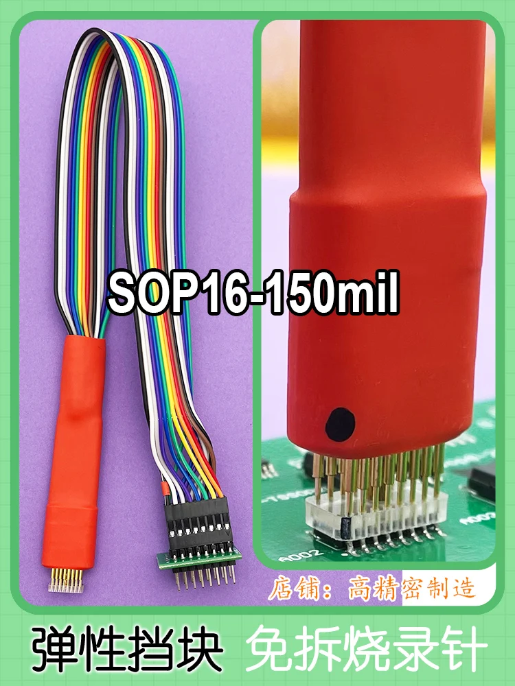 teste o pino da mola da sonda microplaqueta da queimadura soic16 sop16 sop18 passo 127 01