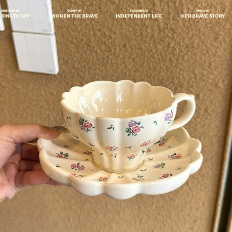Creative High-end Coffee Cup Niche High-appearation-level Exquisite Gifts Souvenirs Afternoon Tea Coffee Cups and Plates