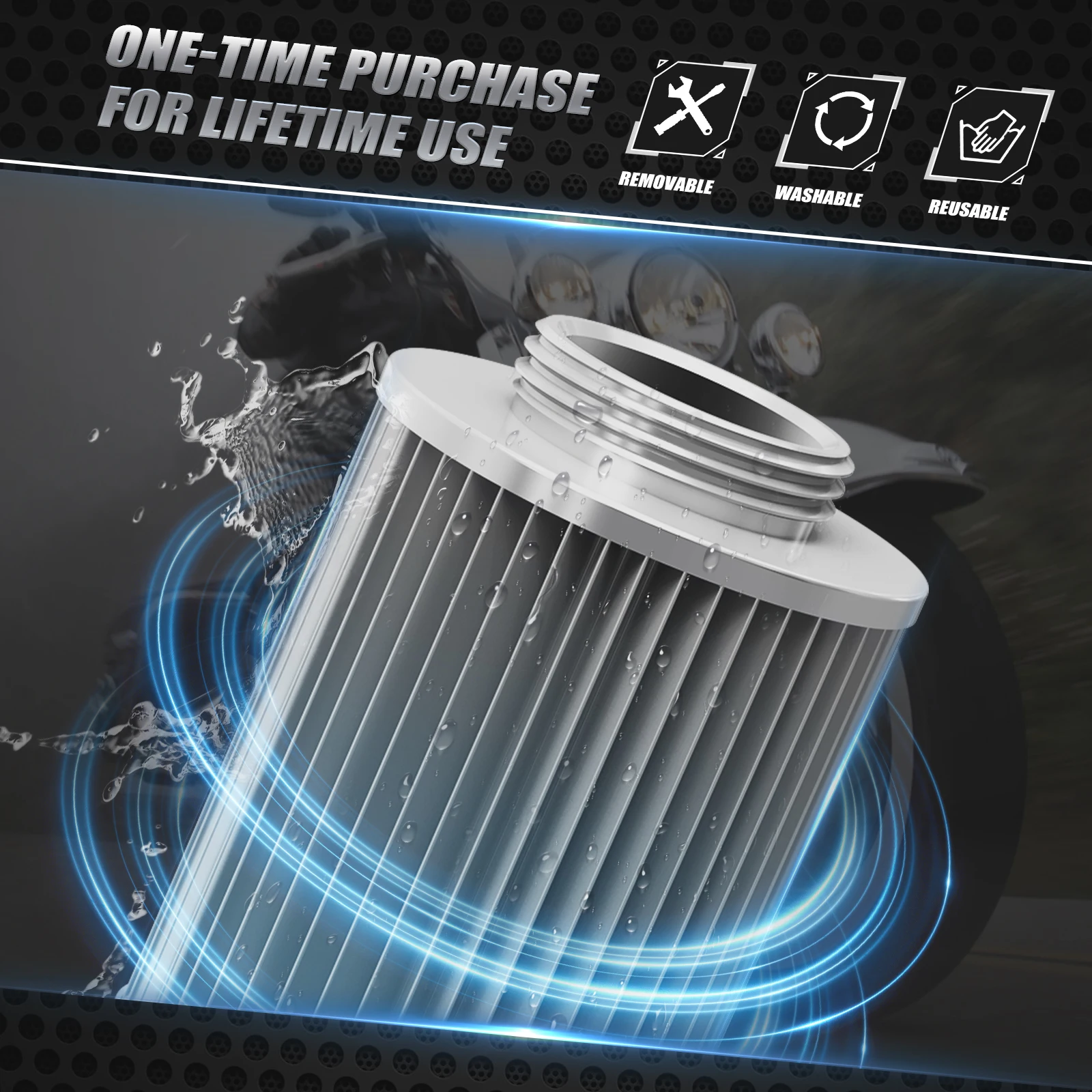 For 2017-2023 Harley Street Glide Special FLHXS Reusable Oil Filter Kit Tri Glide Ultra FLHTCUTG 2017-2024 Road King FLHRXS 4