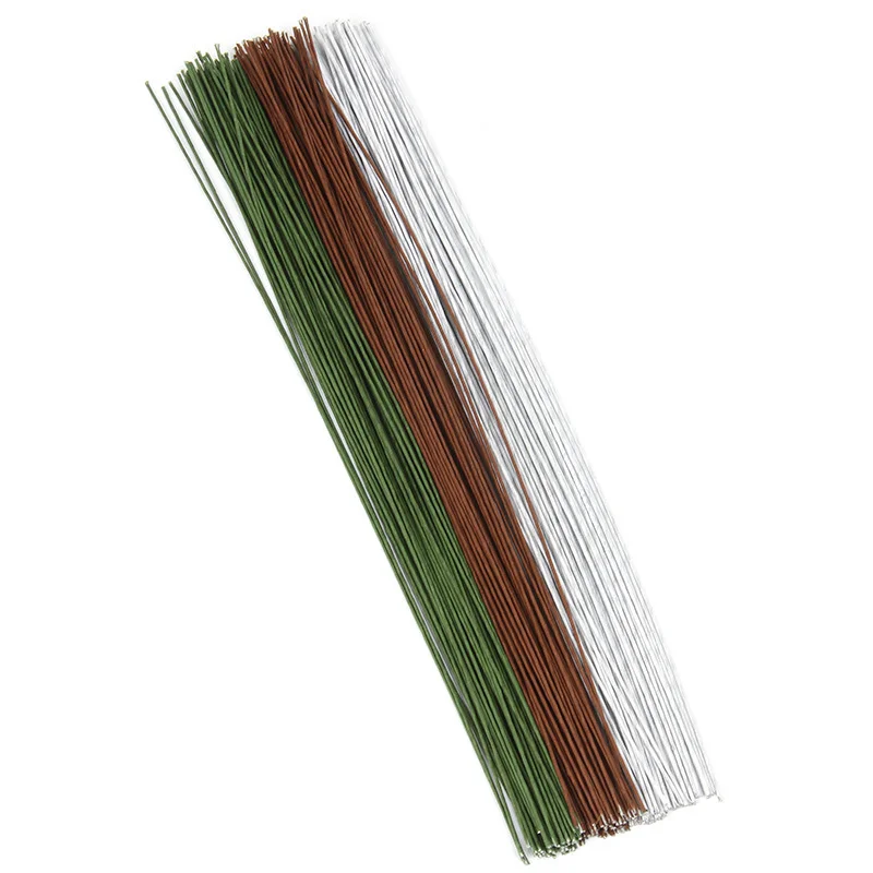 40pcs Floral Flower Wire Stems 20 Gauge Flower Paper Wrapped Wire for Flower Arrangements DIY