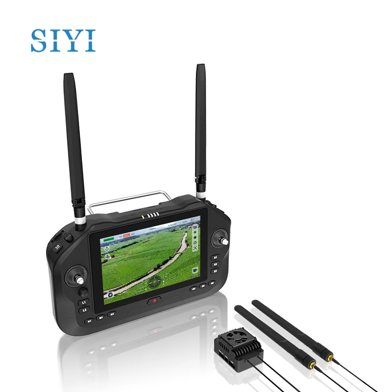 SIYI-Contrôleur intelligent UniRC 7 Pro, bande morte pour touristes, 2.4 et 5 GHz, déterminer la station au sol, 7 pouces, 1080P, nouveau