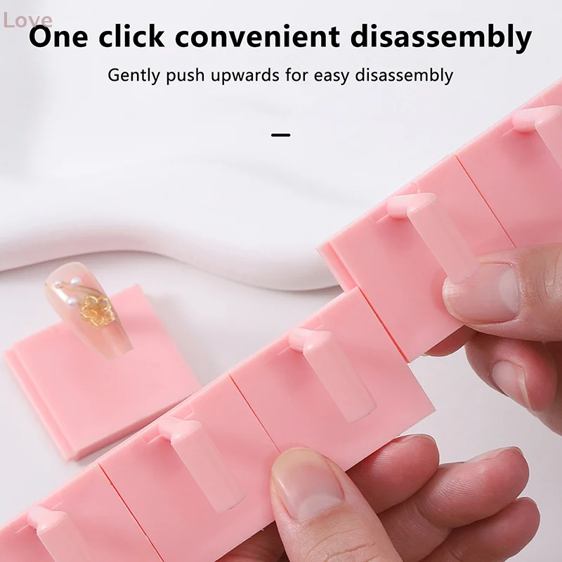 [L & P] 10 قطعة/المجموعة مسمار الممارسة عرض موقف انفصال مسمار التدريب حامل البلاستيك كاذبة طلاء الأظافر اللون عرض رفوف قاعدة