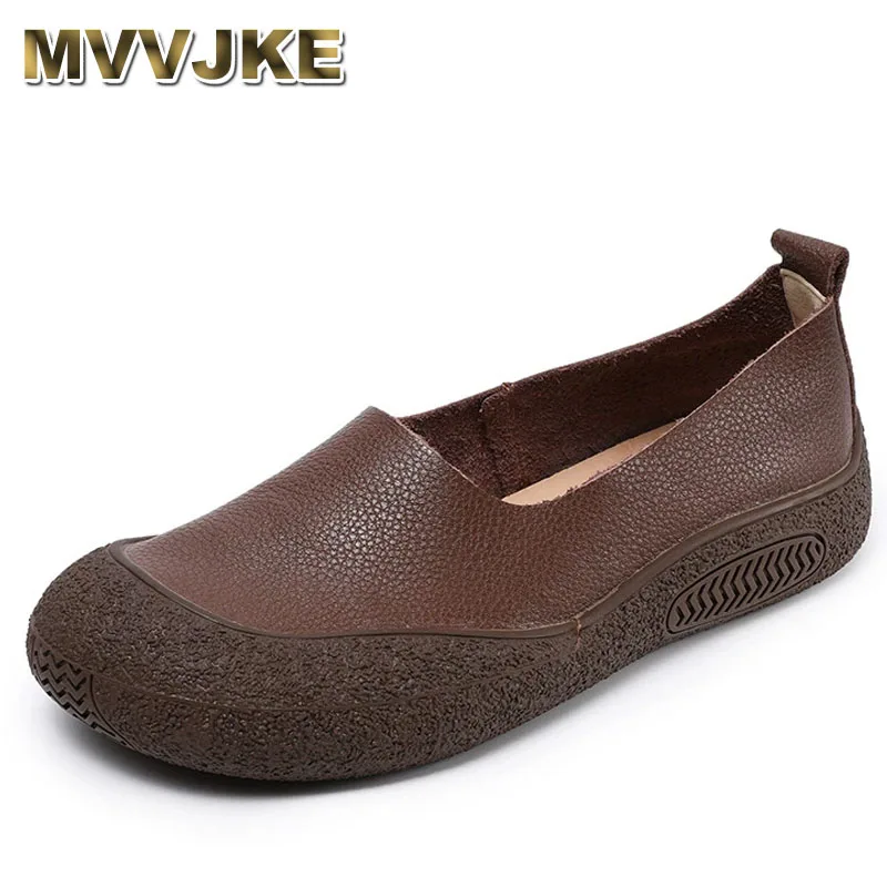 

Туфли на плоской подошве в литературном стиле, женские лоферы без шнуровки, удобная повседневная обувь из натуральной кожи ручной работы в стиле ретро, большой размер