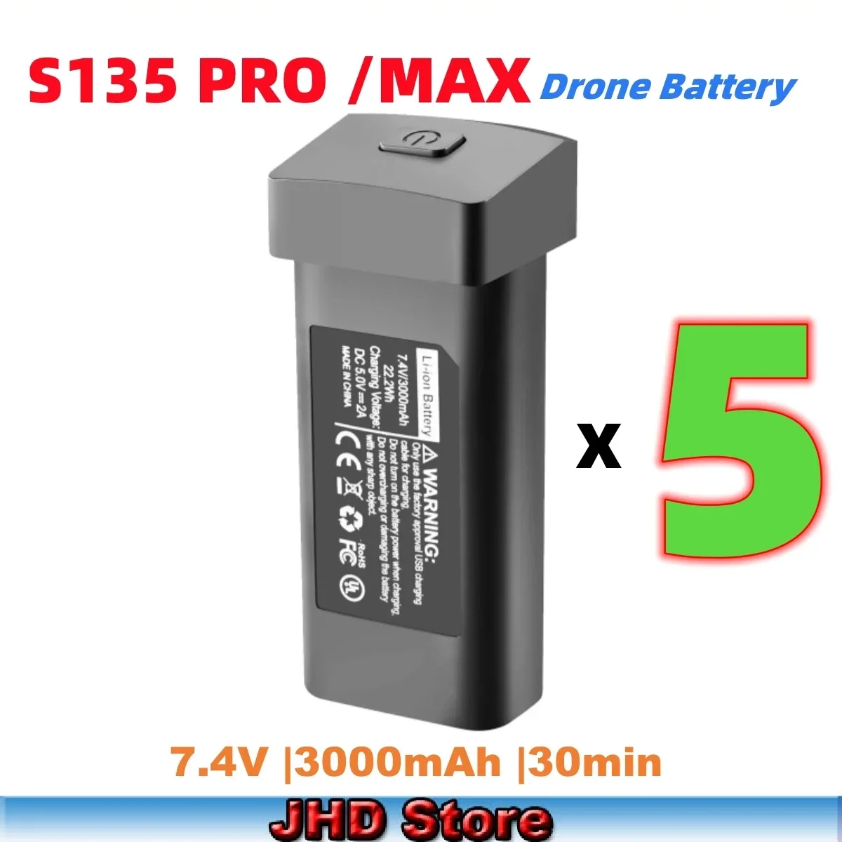 JHD S135 PRO Drone Battery ForOriginal S135 PRO MAX Accessories Parts 3000mAh S135 MAX RC Drone Battery Wholesale Suppliers