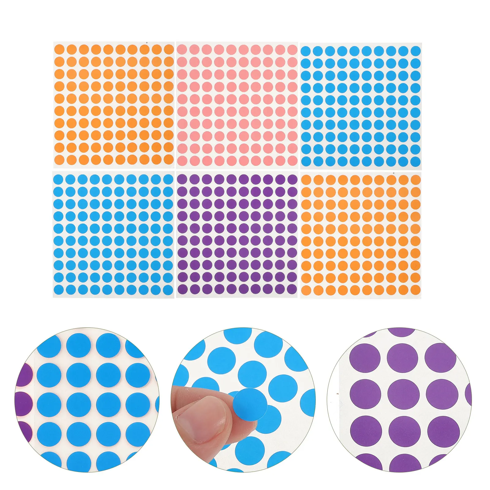 

16 Pcs Colorful Dot Stickers Long Term Use Classroom Office Organization Color Coding Labels Round Adhesive Sticker