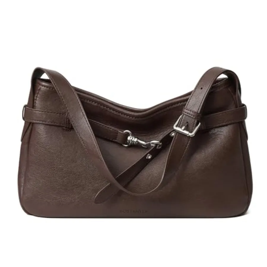 

Сумка-хобо BOSTANTEN из веганской кожи среднего размера для женщин, винтажная, легкая, с регулируемым широким ремнем, для работы