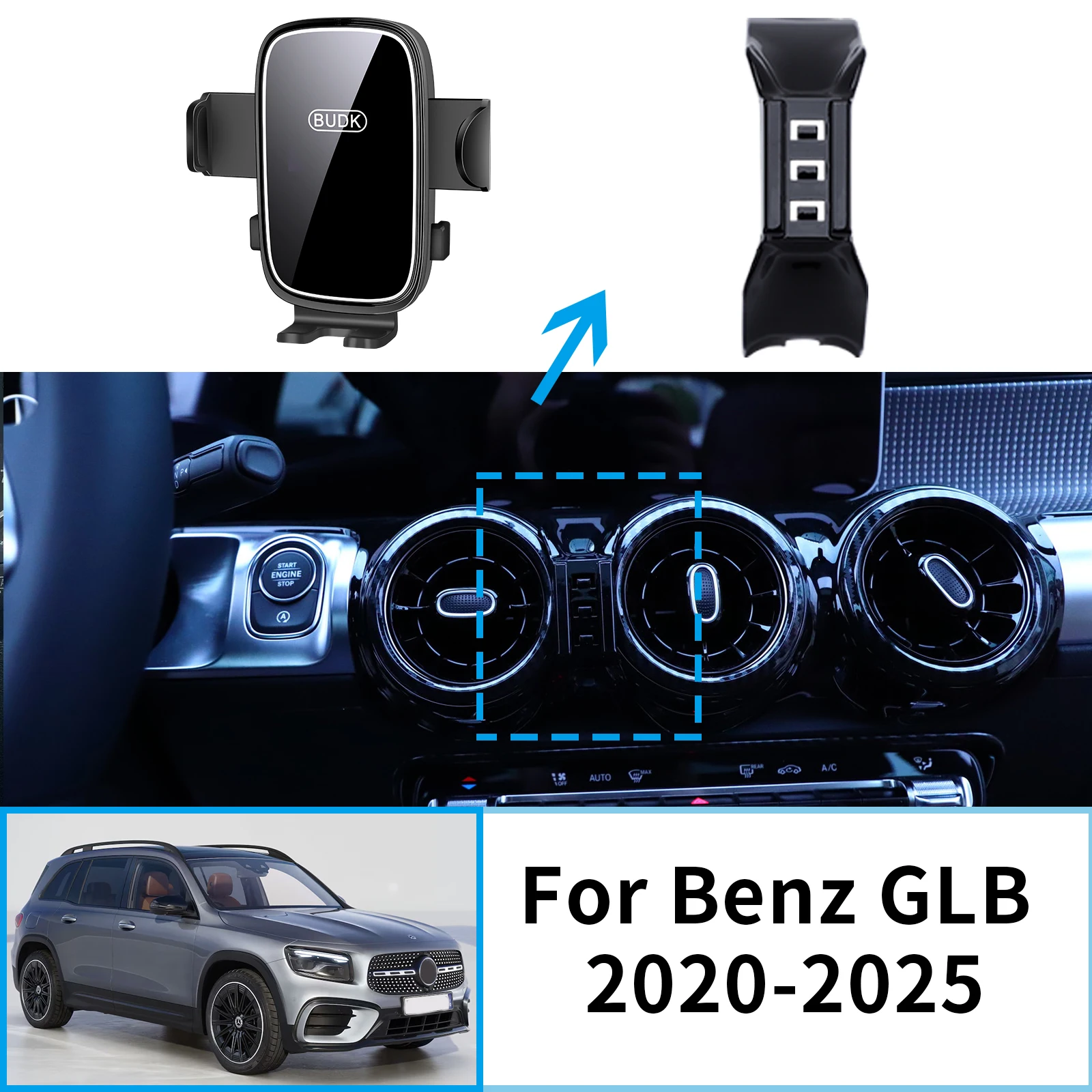

Car Mobile Phone Holder For Mercedes Benz GLB EQB X247 2020~2025 Navigation Stand Auto Accessories GPS Bracket