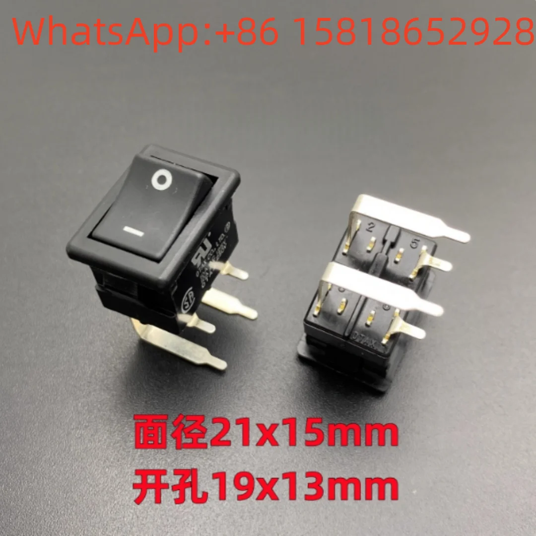 2pcs OTAX VLK53 rocker ship-type switch button 4 bent pins 2 positions 10A ship-shaped power button