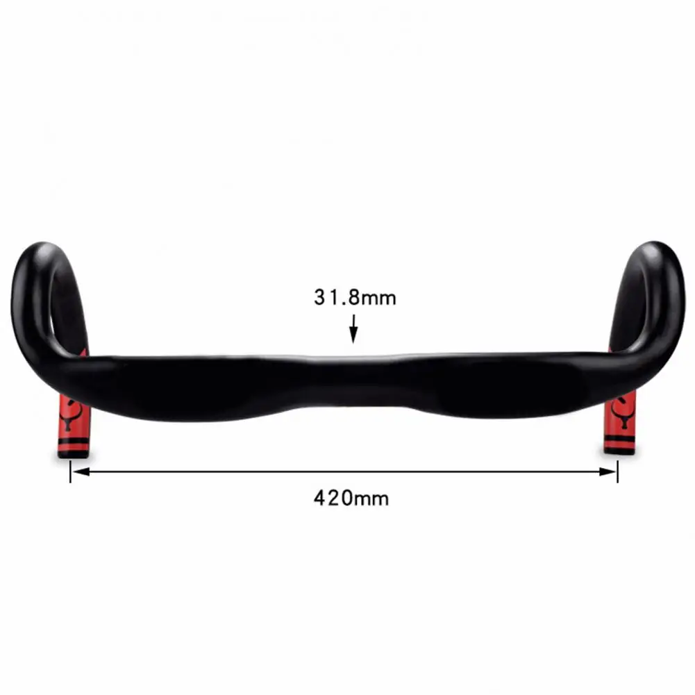 Bicycle Handlebar 31.8x420mm Universal Bike Handlebar Aluminum Alloy Bent Bar for Outdoor Sports