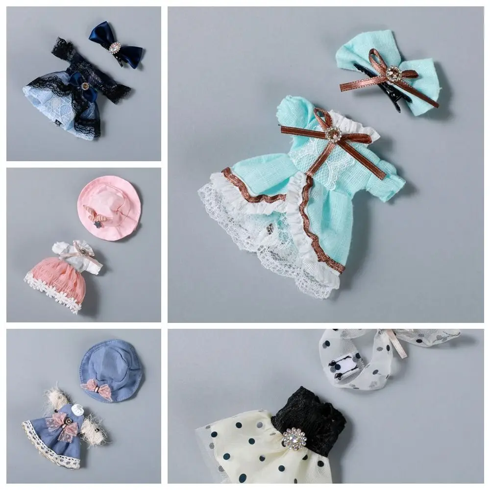 for 1/12 Bjd Doll Ob11 Doll Clothes Daily Casual Dress Fabric Bjd 1/12 Doll Clothes Cute Multiple Molly Doll Clothes